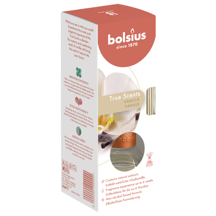 Дифузор Bolsius True Scents Wanilia 45мл з паличками (BOL-806775) - 2 Дифузор Bolsius True Scents Wanilia 45мл з паличками (BOL-806775) - 2