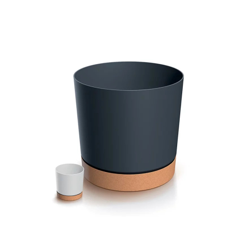 Горщик для квітів Prosperplast TUBO PM 17.8х17.8х15.7см круглий з підставкою EECO WOOD білий (66934-449) - 2 Горщик для квітів Prosperplast TUBO PM 17.8х17.8х15.7см круглий з підставкою EECO WOOD білий (66934-449) - 2