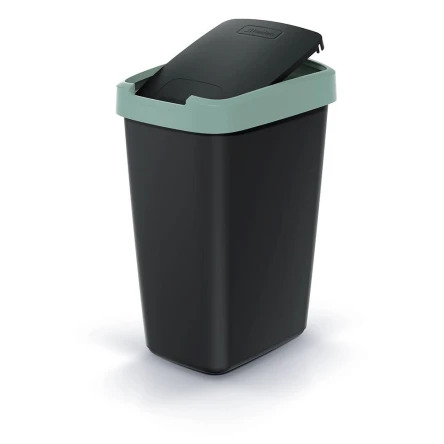 Смітник Compacta Q прямокутна 12л чорна з кришкою мокко (60789-5) - 2 Смітник Compacta Q прямокутна 12л чорна з кришкою мокко (60789-5) - 2