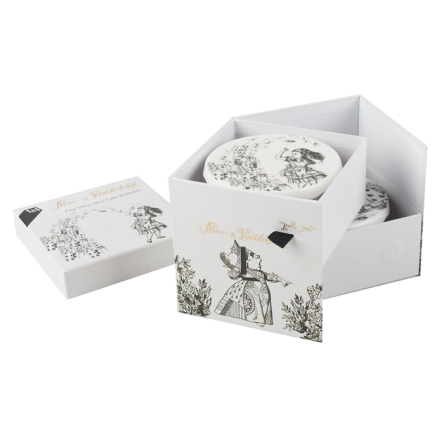 Набір міні-підставок для тістечок CreativeTops ALICE IN WONDERLAND, порцеляна, 2 шт., 10 х 10 х 5 см - 4