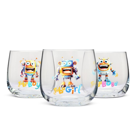 Набор стаканов Robots 250млх3шт (KROS-952222) - 1 Набор стаканов Robots 250млх3шт (KROS-952222) - 1