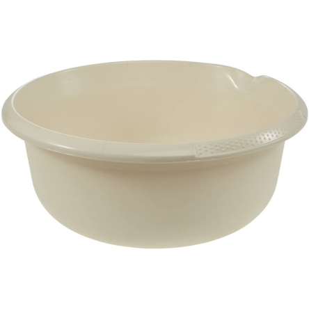 Миска пластикова Keeeper кругла з відливом кремова 9л (KEE-0555.3) - 1 Миска пластикова Keeeper кругла з відливом кремова 9л (KEE-0555.3) - 1
