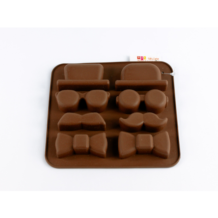 Форма силіконова MysSilicone для цукерок Детектив 14х13х2см шоколадна (MYS-41175.1) - 1