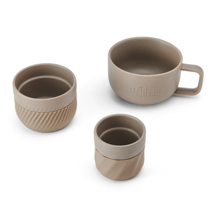 Набор чашек Kitchen Craft LA CAFETIERE Family Mug Almond, фарфор, бежевый, 3 пр. - 7