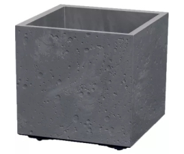 Горщик для квітів Sierra Square Beton Effect 38.5х38.5х37см квадратний, маренго (82870-425)