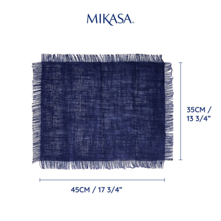 MKPMJUTBLRECPK2 Набір плейсматів Mikasa Blue, 45 х 35 см, джут, 2 шт - 6