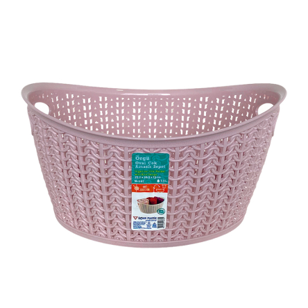 Кошик для зберігання UCS KNIT DESIGN овальний 1.5л пудрово-рожевий (UCS-116606.1) - 1 Кошик для зберігання UCS KNIT DESIGN овальний 1.5л пудрово-рожевий (UCS-116606.1) - 1