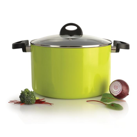 Каструля BergHOFF ECLIPSE з кришкою, зелена, діам.24см, 6.6л (3700085) - 2