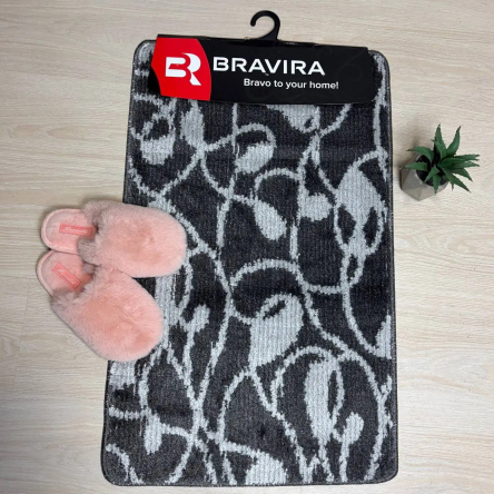 Коврик TM Bravira серия Classik (50х80см) Anthracite, полипропилен (CLC202010) - 1