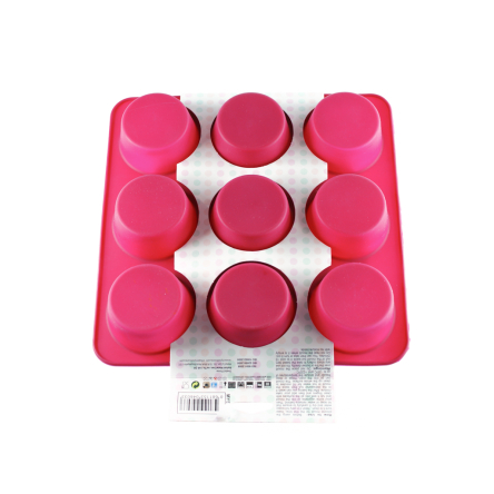 Форма силіконова MysSilicone для випікання тарталеток 9шт малинова (MYS-609) - 4 Форма силіконова MysSilicone для випікання тарталеток 9шт малинова (MYS-609) - 4