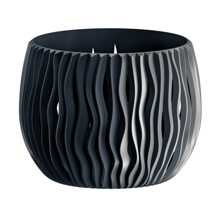 Горщик для квітів Prosperplast SANDY BOWL із вкладишем 18х14см антрацит (22981-433) - 2