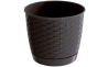 Горщик для квітів Prosperplast RATOLLA круглий 25х25х21.9см коричневий (70766-440) - 1