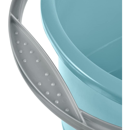 Відро пластикове Keeeper овальне з носиком 13л блакитне (KEE-10787) - 4