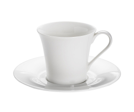 P3722 Чашка з блюдцем WHITE BASICS ROUND, порцелянова, 230 мл