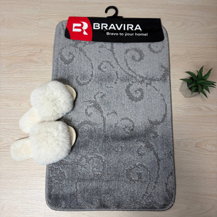 Коврик TM Bravira серия Classik (50х80см) серый Grey, полипропилен (CLT14-172) - 1 Коврик TM Bravira серия Classik (50х80см) серый Grey, полипропилен (CLT14-172) - 1