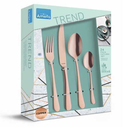 Набір столових приборів Amefa AUSTIN COPPER, 24 пр. - 2