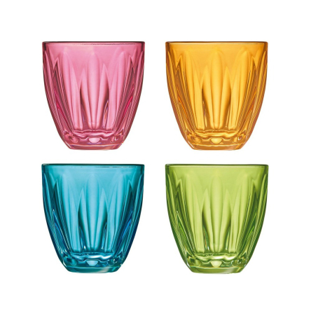 Набір кольорових склянок для напоїв La Roshere LILY, h 9 см, 250 мл, 4 шт. - 1