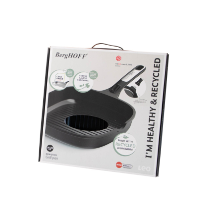 Сковорода-гриль з антипригарним покриттям BergHOFF LEO PHANTOM 26х26см, 2.1л (3950573) - 3