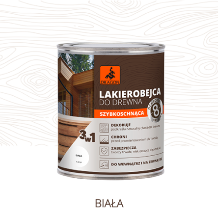 Лак-морилка для дерева 700мл белый (DRG-63847) - 1 Лак-морилка для дерева 700мл белый (DRG-63847) - 1