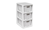Комод BRANQ RATTAN мини 29.5x24х48.7см античный белый на 3 ящика (BRQ - 1725.1) - 1