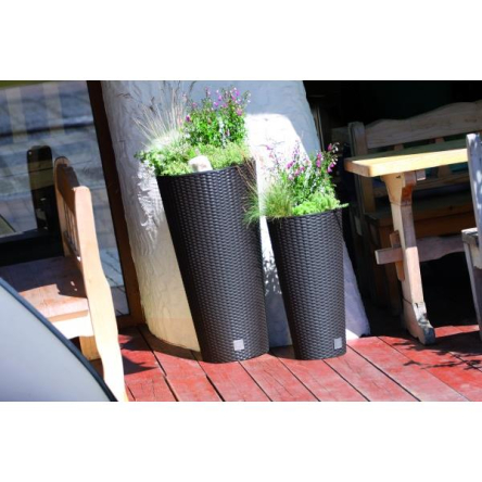 Горшок для цветов Prosperplast RATO тубус с вставкой 20х32.5см антрацит (77965-433) - 5