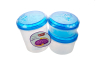 Комплект емкостей для морозилки BRANQ RUKKOLA 3шт (2х0.5л+0.75л) с голубой крышкой (BRQ -1145.3) - 1