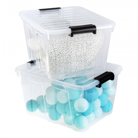 Емкость для хранения Plast Team HOME BOX 12л прозрачный с черным (TEA-2233) - 3