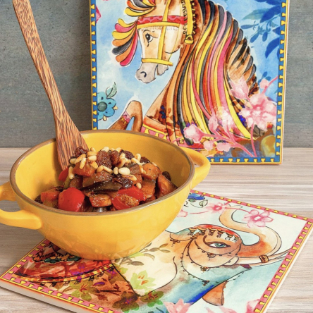 Миска для супа з ручками Rose&amp;Tulipani Milano CONCERTO OCRA, керамограніт, охра, 600 мл - 4