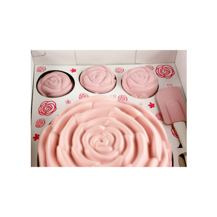 Набір форм силіконових MysSilicone для випікання 8 предметів рожевий (MYS-40048) - 2