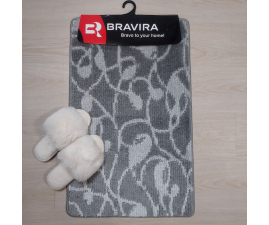 Коврик TM Bravira серия Classik (50х80см) серый Grey, полипропилен (CLC202010)