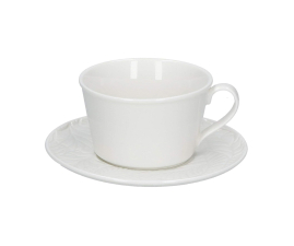 P004300016 Чашка для чая с блюдцем La Porcellana Bianca BOSCO, фарфор, 180 мл
