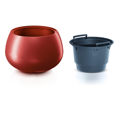 Горшок для цветов Prosperplast HEOS с вкладышем 44х27см медный (89236-7598) - 1