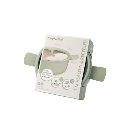 Каструля з антипригарним покриттям BergHOFF LEO BALANCE SAGE, діаметр 25см, 6.2л (3950454) - 3