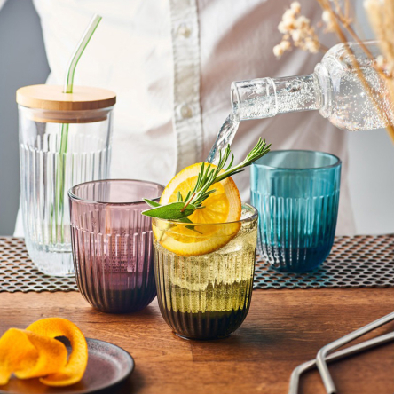 Набір різнокольорових склянок для напоїв La Roshere OUESSANT, h 9,5 см, 260 мл, 4 шт. - 6 Набір різнокольорових склянок для напоїв La Roshere OUESSANT, h 9,5 см, 260 мл, 4 шт. - 6