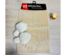 Килимок TM Bravira серія Classik (50х80см) бежевий Beige, поліпропілен (CLT202006-153)