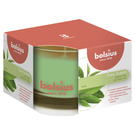 Свічка у склі ароматична BolsiusTrue scents 6.3х9см Зелений чай (BOL-170443) - 1