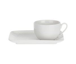 P004000027 Чашка с блюдцем La Porcellana Bianca APEREGINA, фарфор, 12 х 8 см, 300 мл