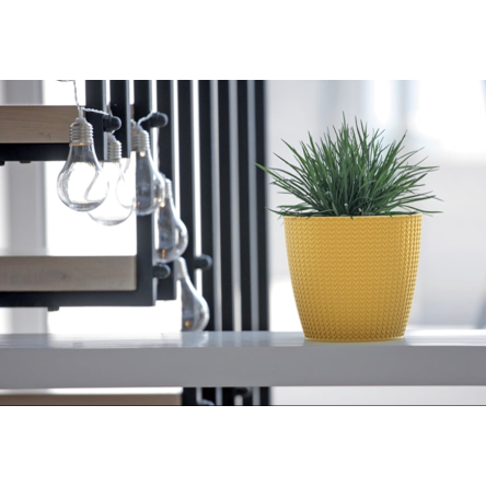 Горщик для квітів Prosperplast WHEATY 16х14см гірчичний (26231-117) - 2