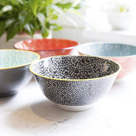 Миска Kitchen Craft BLACK FLORAL, кераміка, діам. 16 см, 500 мл - 4 Миска Kitchen Craft BLACK FLORAL, кераміка, діам. 16 см, 500 мл - 4