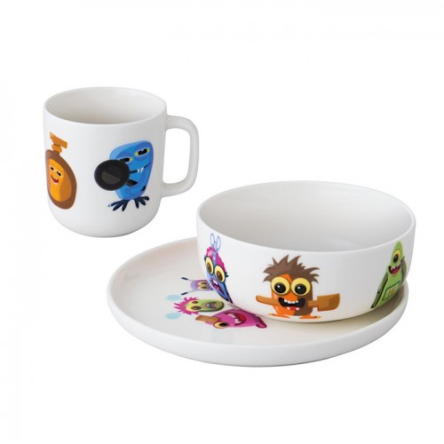 Набор посуды деткий Monsters, фарфор, 3 пр. - 1 Набор посуды деткий Monsters, фарфор, 3 пр. - 1