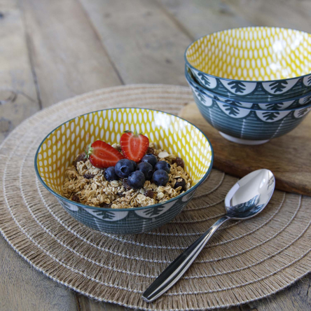 Миска Kitchen Craft LEAFY GREEN, кераміка, діам. 16 см, 500 мл - 3