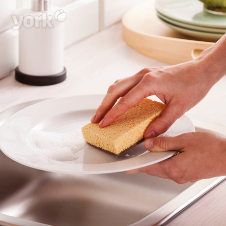 Губка для миття посуду YORK целюлозна ЕКО, 2шт (YR-3554) - 4