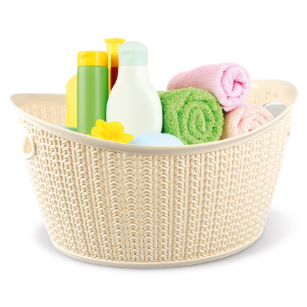 Кошик для зберігання UCS KNIT DESIGN овальний 1.5л кремовий (UCS-116606) - 2