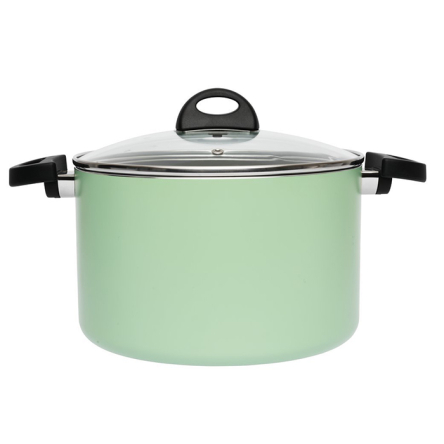 Кастрюля BergHOFF ECLIPSE с крышкой салатовая, диаметр 24см, 6.6л (3700106) - 1