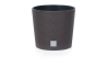 Горшок для цветов Prosperplast RATO круглый низкий с вставкой 25х22см коричневый (71999-440) - 2