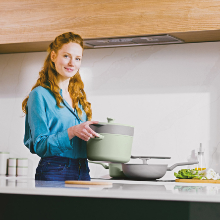 Дуршлаг-пароварка BergHOFF LEO BALANCE силиконовый, диаметр 24см (3950476) - 2