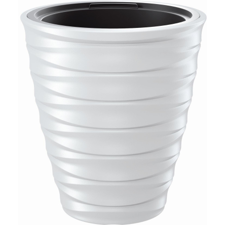 Горшок для цветов Prosperplast FREZE с вкладышем 30х32см белый (61383-449) - 2
