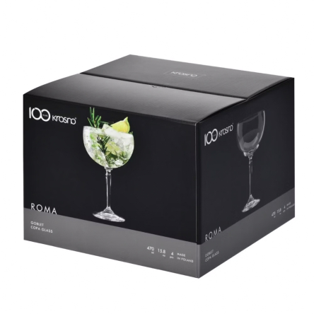 Набор бокалов для воды ROMA 470мл х 4шт (KROS-927831) - 3