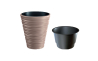 Горшок для цветов Prosperplast SAND с вкладышем 35х35х38.5см мокко (79617-7529) - 1