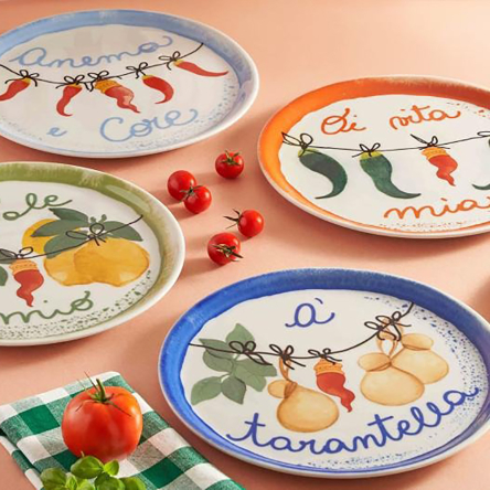 Блюдо для пиццы круглое Rose&Tulipani Milano AUMM CIAO BELLA, фарфор, диам. 31 см - 3 Блюдо для пиццы круглое Rose&Tulipani Milano AUMM CIAO BELLA, фарфор, диам. 31 см - 3